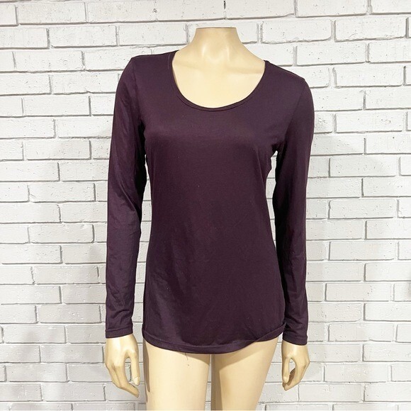 32 Degrees Tops - 32 Degrees Purple Long Sleeve Heat Weatherproof Scoop Neck Jersey Tee Shirt